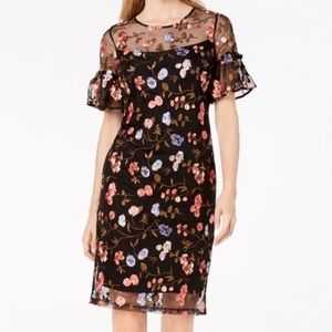🌷CK Embroidered Floral Mesh Midi Dress🌷